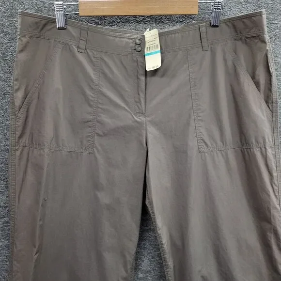 Tommy Bahama Pants Women's 16 Gray Snappy Poplin Crop Relax Fit NWT (MSRP $88) - Picture 2 of 11